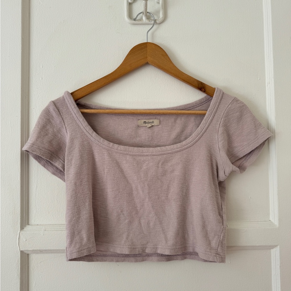 MADEWELL: Women’s mauve boxy crop top - Good condition
